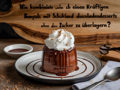 Wie kombiniere ich einen kräftigen banyuls mit schokoladendesserts ohne den zucker zu überlagern