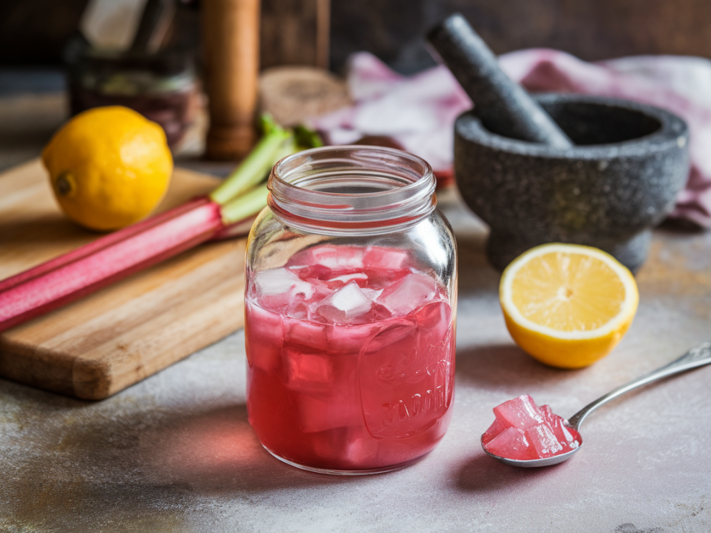 Wie bereite ich einen schnellen rhabarber‑shrub zu, der sowohl als marinade als auch als cocktailbasis funktioniert