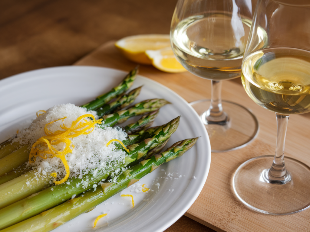 Wie kombiniere ich grünen spargel mit drei verschiedenen weißen weinen ohne geschmackschaos