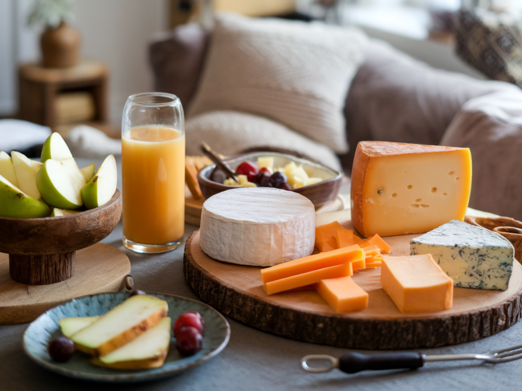 Wie kombiniere ich naturtrüben apfelsaft mit käsesorten für ein entspanntes snack‑buffet zuhause